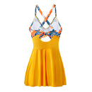 Wrap-Front V-Neck Tummy Control One-Piece Swimsuit