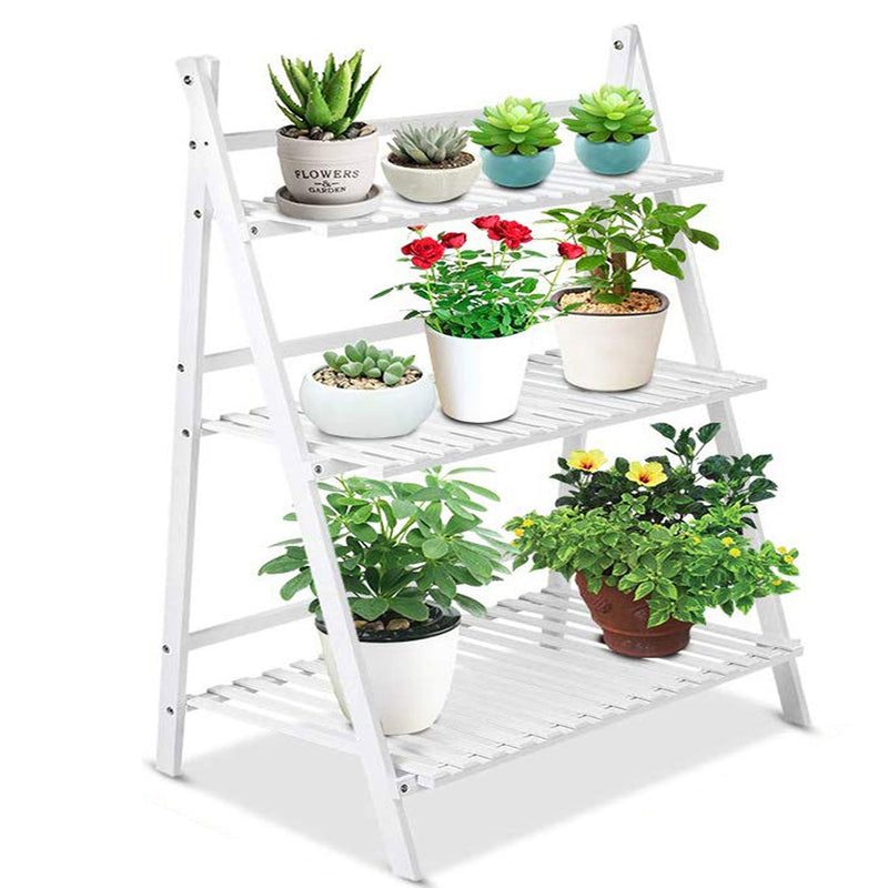 Lifeideas Compact Folding Wooden Display Shelf