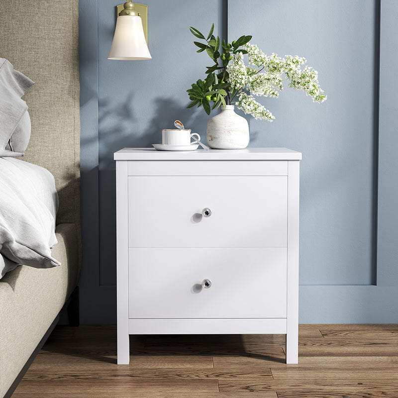 Cottonfy UK Wooden Storage Cabinet with 2 Drawers