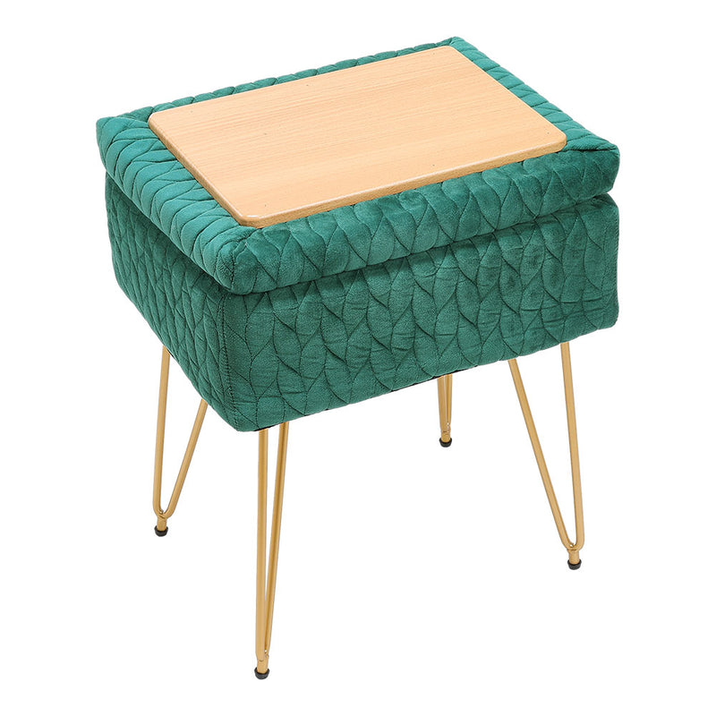 Livingandhome Upholstered Rectangle Storage Footstool