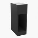Livingandhome Black Bedside Table with a Drawer