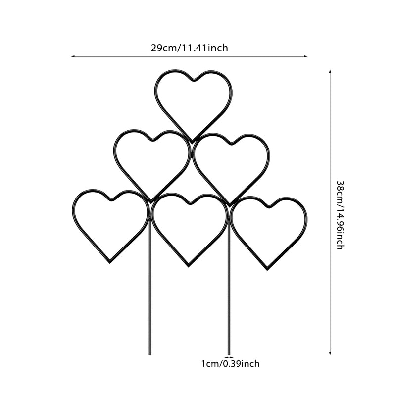 Breeins 3Pcs Heart-Shaped Stackable Plant Climbing Trellises