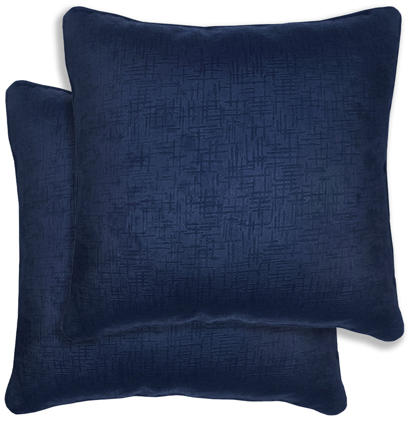Enhanced Living Pair of Vogue Textured Cushion Covers - 43x43cm - Cases Only