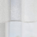 Andorra White Textured Header Sheer Voile Panels - Pair
