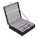 Sheonly Double Tier Travel Jewelry Storage Box