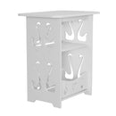 Livingandhome Modern 2-Tier Small Side Table