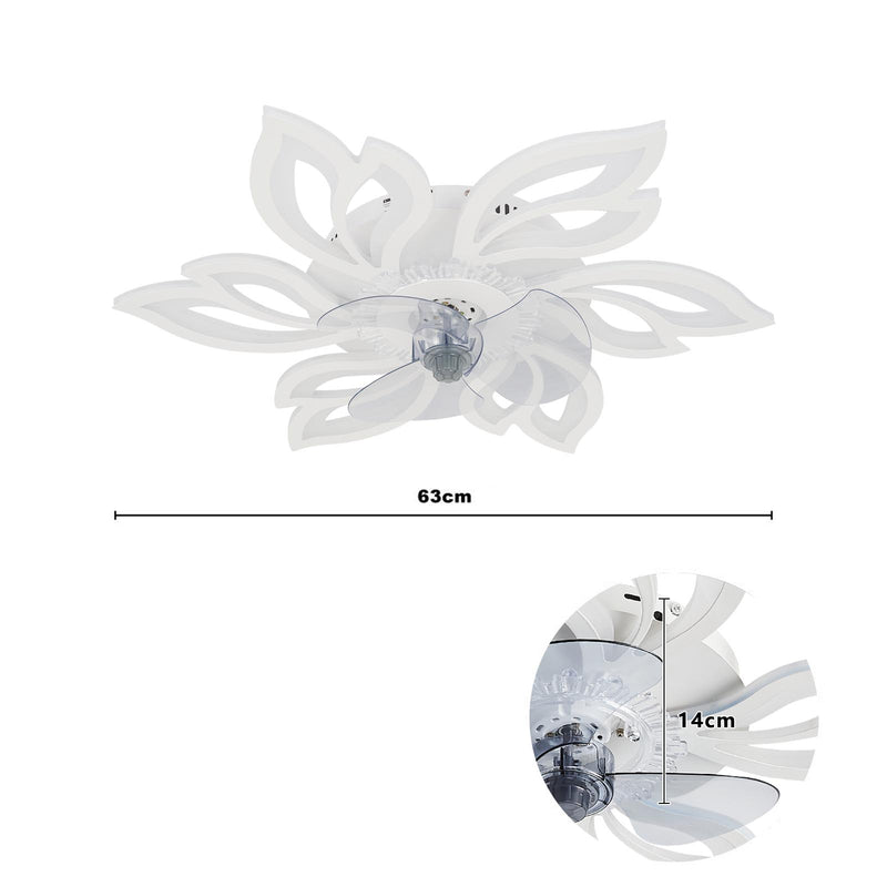 Cottonfy UK Stylish Flower Design Fan with Light