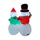 Lifeideas 6ft Christmas Inflatable Snowman Family Decoration with LED Lights