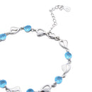 Modishion Delicate Open-Heart Bracelet with Cubic Zirconia