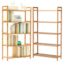 Livingandhome 5-Tier Bamboo Bookshelf and Display Rack