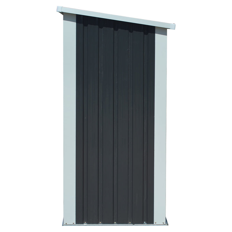 Garden Sanctuary Zinc Steel Firewood Log Storage Shed