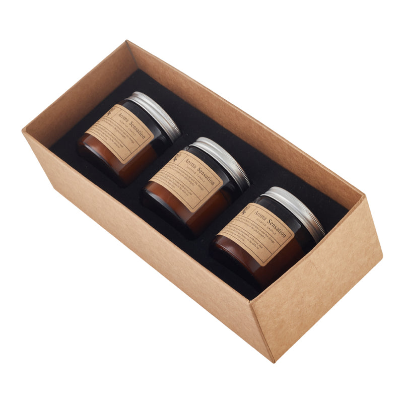 Lifeideas 3Pcs Natural Soy Wax Scented Candle Set