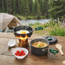 Outsunny Camping Cookware Set, 8-Piece Ultralight Camping Cooking Kit Grey