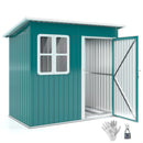 Outsunny 7 x 4ft Galvanised Steel Garden Shed with Foundation Kit
