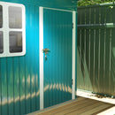 Outsunny 7 x 4ft Galvanised Steel Garden Shed with Foundation Kit