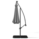 Livingandhome Outdoor 32 LED Lighted Patio Umbrella With Crank Lift System