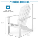 Acacia Wood Adirondack Lounger Chair