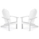 Set of 2 Acacia Wood Adirondack Lounger Chairs