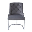Livingandhome Upholstered Tufted Velvet Buttoned Dining Chair