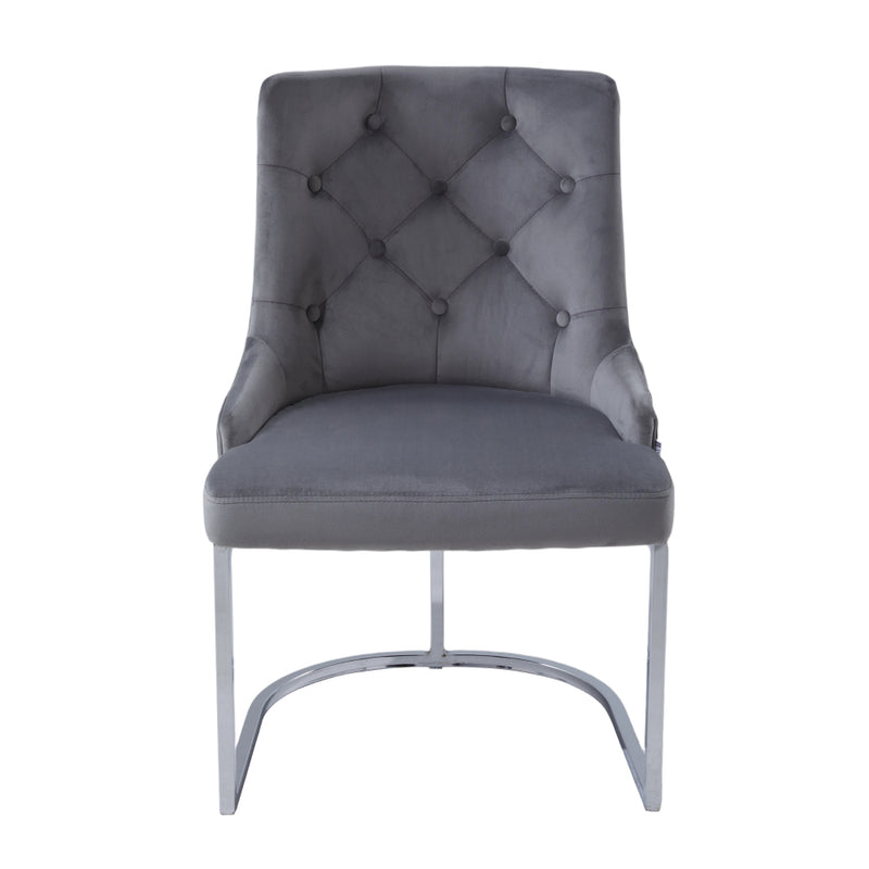 Livingandhome Upholstered Tufted Velvet Buttoned Dinning Chair