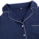 Long Sleeve Camp Collar Loungewear Set