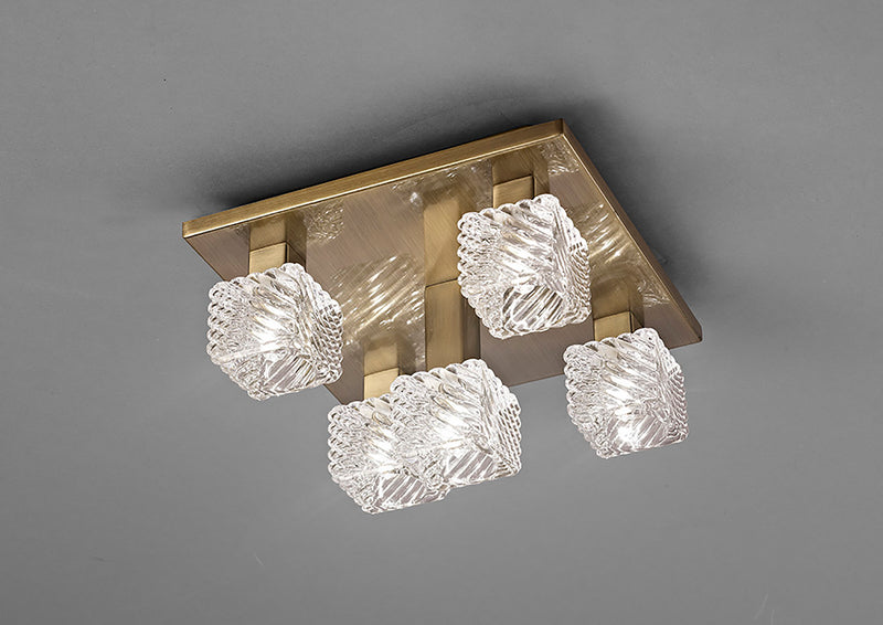 Accrington Ceiling Light with 5 Lights Antique Brass