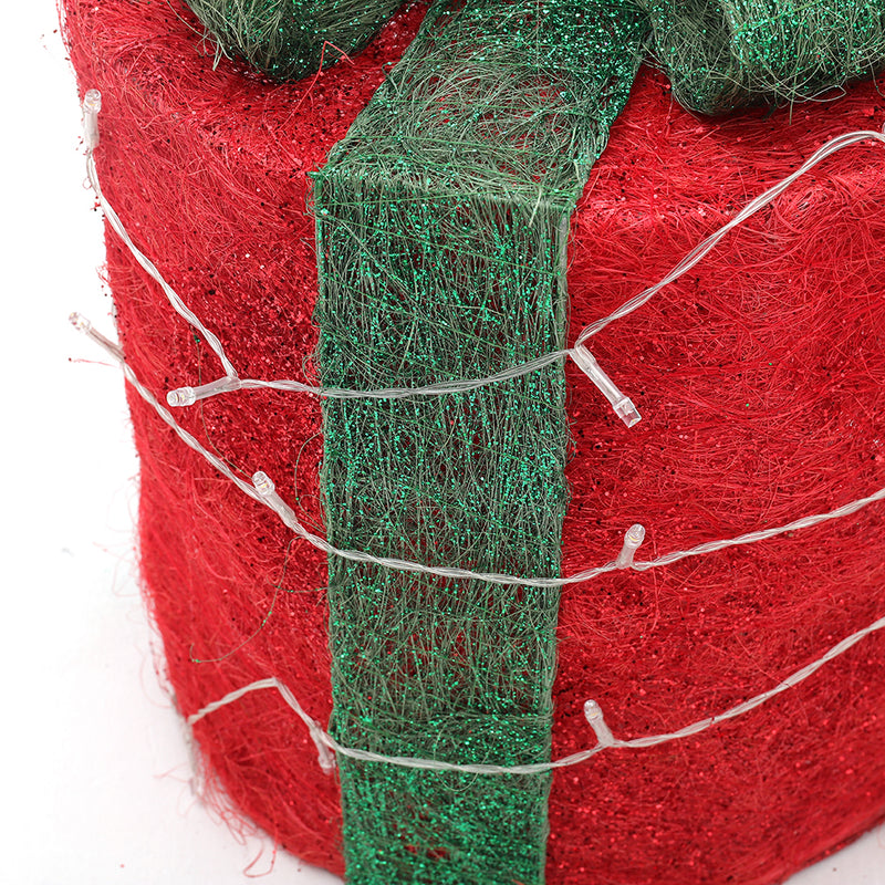 Lifeideas 4-Piece Christmas Gift Box Decorations with LED Lights