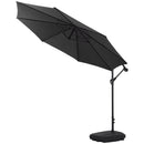 3M Large Banana Cantilever Patio Parasol For Outdoor Sunshade And Rain With Fillable Base On Wheels