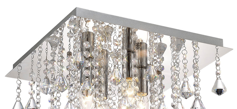 Acle Crystal Light with  4 Lights  Polished Chrome