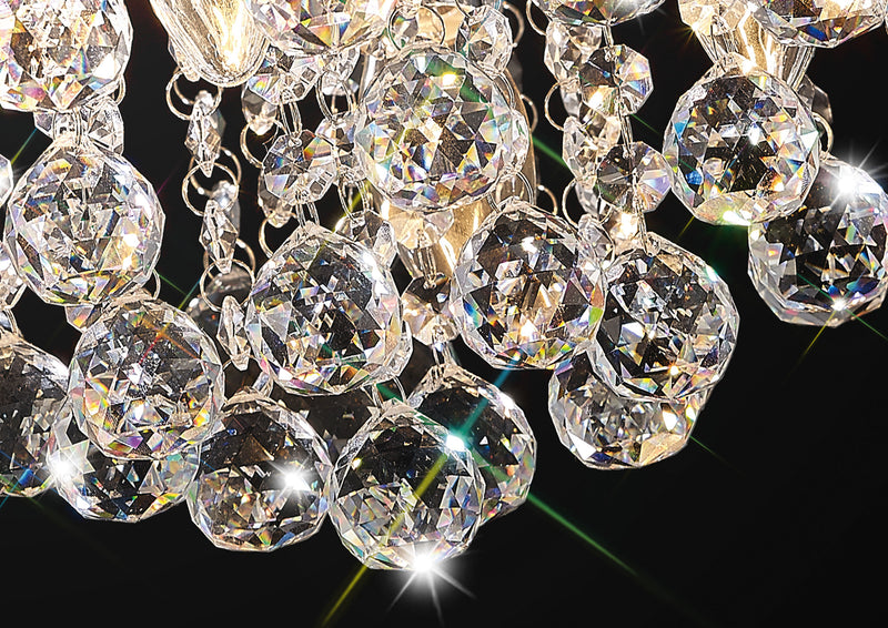 Acle Crystal  Ceiling  Light with 5 Lights   Chrome