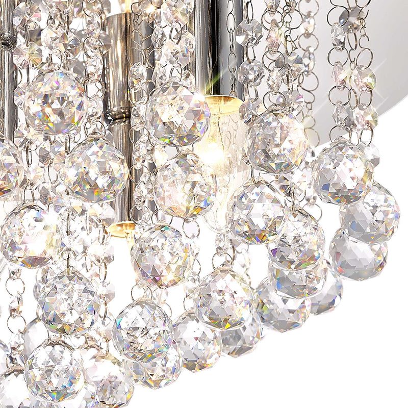 Acle Crystal  Ceiling  Light with 5 Lights   Chrome