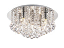Acle Crystal  Ceiling  Light with 5 Lights   Chrome