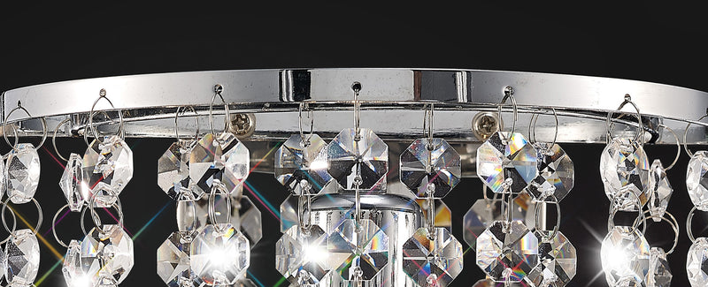 Acle Crystal Wall Lamp 1 Light  Chrome