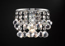 Acle Crystal Wall Lamp 1 Light  Chrome