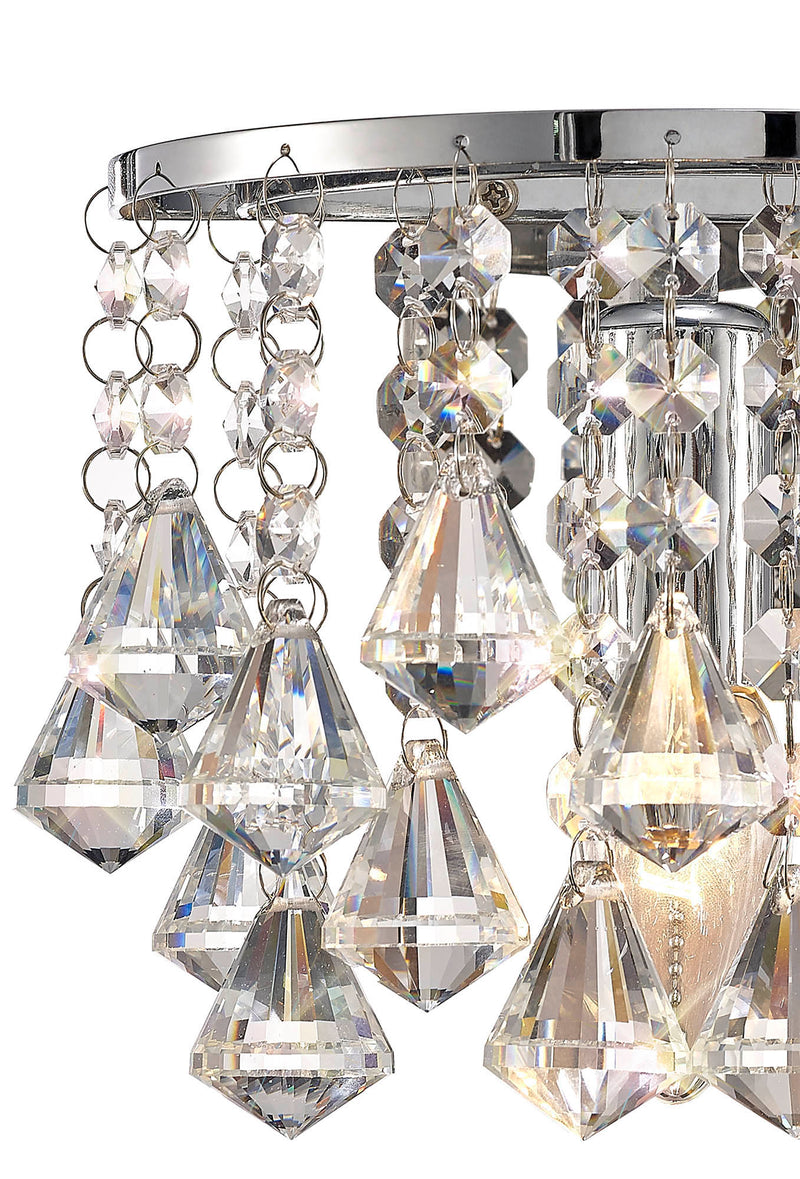 Acle Crystal Light with 1 Light Chrome