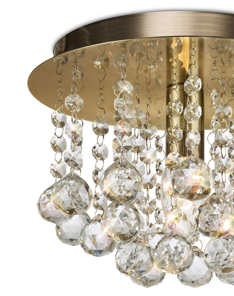 Acle Ceiling light with 1 Light Antique Brass