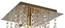Acle Crystal Ceiling Light with 1 Light Antique Brass