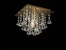 Acle Crystal Ceiling Light with 1 Light Antique Brass