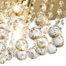 Acle Crystal Ceiling  Light with 4 Lights Antique Brass