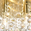 Acle Crystal Ceiling  Light with 4 Lights Antique Brass