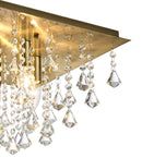 Acle Crystal Light with 4 Lights  Antique Brass