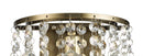 Acle Crystal Wall Lamp 1 Light Antique Brass