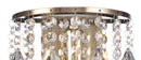Acle Crystal Wall Lamp 1 Light Antique Brass