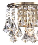 Acle Crystal Wall Lamp 1 Light Antique Brass
