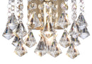 Acle Crystal Wall Lamp 1 Light Antique Brass