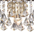 Acle Crystal Wall Lamp 1 Light Antique Brass