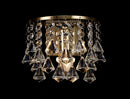 Acle Crystal Wall Lamp 1 Light Antique Brass