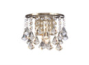 Acle Crystal Wall Lamp 1 Light Antique Brass