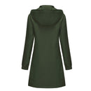 Long Trench Coat with Detachable Hood