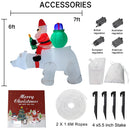 Lifeideas 2.1M Inflatable Santa Claus Riding a Polar Bear